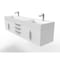 Castello Usa Amazon 72" Wall Mounted White Vanity With White Top And Brushed Nickel Handles CB-MC-72W-BN-2056-WH - alternate 3